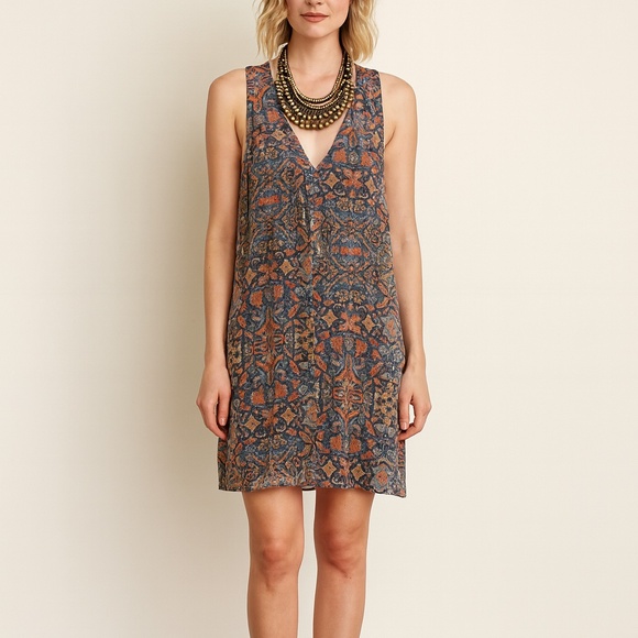 Love 21 Dresses & Skirts - Love 21 Southwest Inspired Dress V-Neck Sleeveless Fully Lined Large EUC